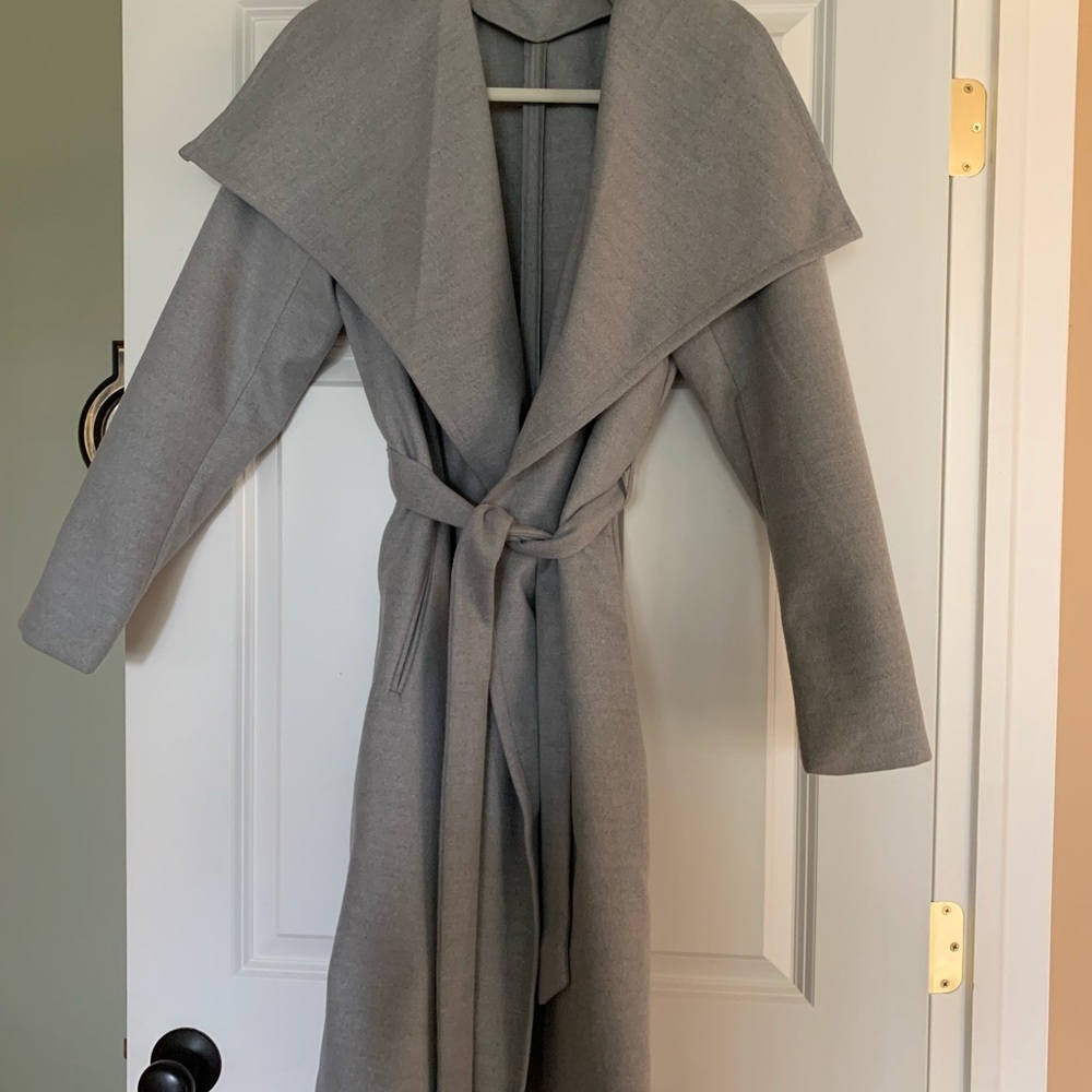 Gray wrap coat, NWOT